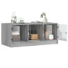 Table basse avec portes en verre sonoma gris 102x50x42 cm 626746626746