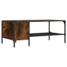 Table basse avec support chêne fumé 100x51x40cm bois ingénierie 626747626747
