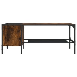 Table basse avec support chêne fumé 100x51x40cm bois ingénierie 626747626747