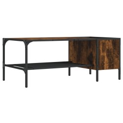 Table basse avec support chêne fumé 100x51x40cm bois ingénierie 626747626747