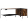 Table basse avec support chêne fumé 100x51x40cm bois ingénierie 626747626747