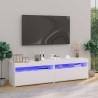 Meubles TV 2 pcs avec lumières LED Blanc 75x35x40 cm 626750626750