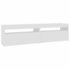 Meubles TV 2 pcs avec lumières LED Blanc 75x35x40 cm 626750626750