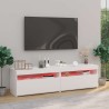 Meubles TV 2 pcs avec lumières LED Blanc 75x35x40 cm 626750626750