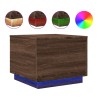 Table basse avec lumières LED chêne marron 50x50x40 cm 626752626752
