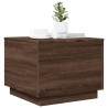 Table basse avec lumières LED chêne marron 50x50x40 cm 626752626752