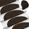 Tapis d'escalier auto-adhésifs 5 pièces 56 x 17 x 3 cm Marron foncé Demi-rond 626753626753