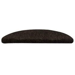 Tapis d'escalier auto-adhésifs 5 pièces 56 x 17 x 3 cm Marron foncé Demi-rond 626753626753