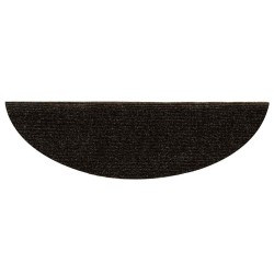 Tapis d'escalier auto-adhésifs 5 pièces 56 x 17 x 3 cm Marron foncé Demi-rond 626753626753