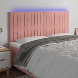 Tête de lit à LED Rose 160x5x118/128 cm Velours 626754626754