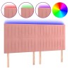 Tête de lit à LED Rose 160x5x118/128 cm Velours 626754626754