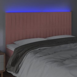 Tête de lit à LED Rose 160x5x118/128 cm Velours 626754626754