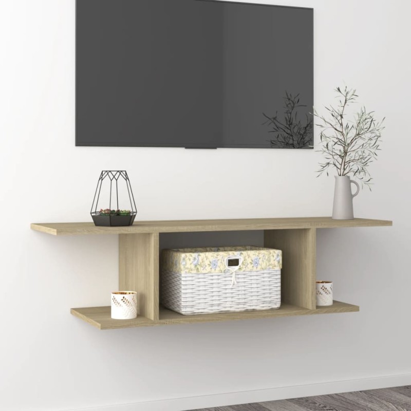 Meuble TV mural Chêne sonoma 103x30x26,5 cm 626755626755