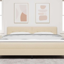 Tête de lit LED avec bandes LED Crème 180 cm tissu 626756626756