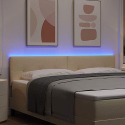 Tête de lit LED avec bandes LED Crème 180 cm tissu 626756626756