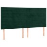 Tête de lit à LED Vert foncé 200x5x118/128 cm Velours 626757626757