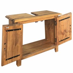 Meuble-lavabo de salle de bains pin massif 70x32x63 cm   626758626758