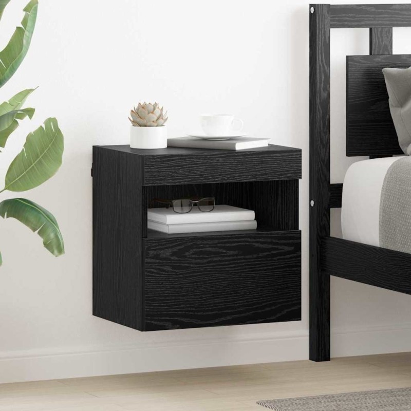Meuble TV mural Chêne noir 40 x 30 x 40 cm Bois d'ingénierie 626761626761