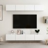 Meubles TV 4 pcs Blanc 100x30x30 cm Bois d'ingénierie 626763626763