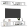 Meubles TV 4 pcs Blanc 100x30x30 cm Bois d'ingénierie 626763626763