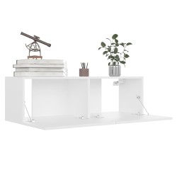 Meubles TV 4 pcs Blanc 100x30x30 cm Bois d'ingénierie 626763626763