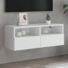 Meuble TV mural blanc 80x30x30 cm bois d'ingénierie 626768626768