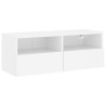 Meuble TV mural blanc 80x30x30 cm bois d'ingénierie 626768626768