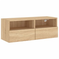 Meuble TV mural chêne sonoma 80x30x30 cm bois d'ingénierie 626771626771