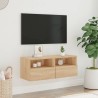 Meuble TV mural chêne sonoma 80x30x30 cm bois d'ingénierie 626771626771