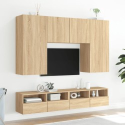 Meuble TV mural chêne sonoma 80x30x30 cm bois d'ingénierie 626771626771