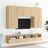 Meuble TV mural chêne sonoma 80x30x30 cm bois d'ingénierie 626771626771