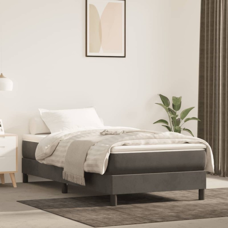 Matelas de lit à ressorts ensachés fermeté moyenne Gris foncé 90x190x20 cm 626772626772