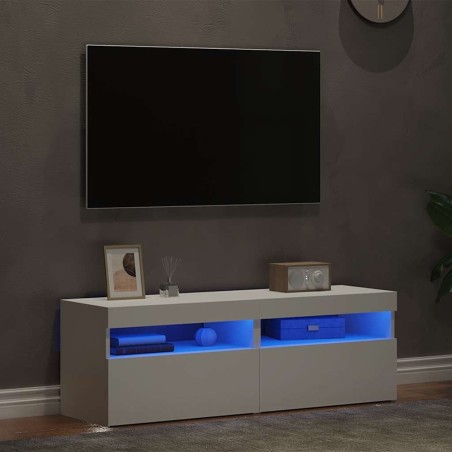 Meubles TV avec lumières LED 2 pcs Blanc 60x35x40 cm 626773626773