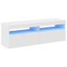 Meubles TV avec lumières LED 2 pcs Blanc 60x35x40 cm 626773626773