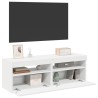 Meubles TV avec lumières LED 2 pcs Blanc 60x35x40 cm 626773626773