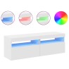 Meubles TV avec lumières LED 2 pcs Blanc 60x35x40 cm 626773626773