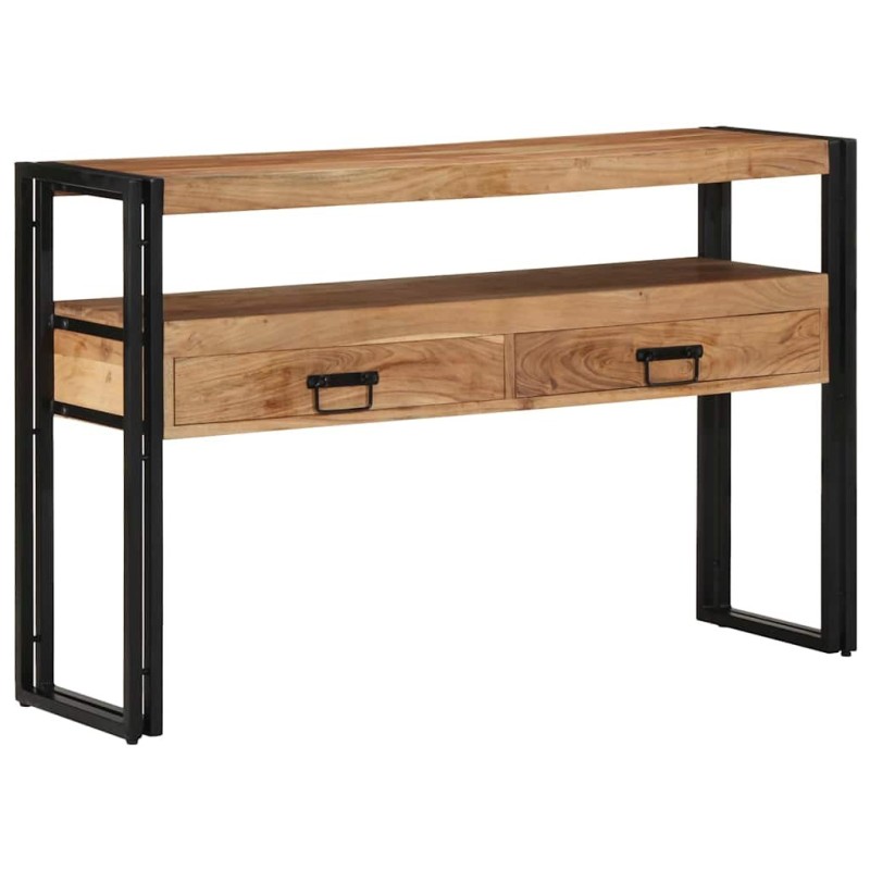 Table console Marron 120 x 33 x 75 cm Bois d'Acacia Massif 626777626777