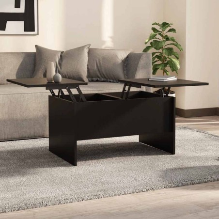 Table basse noir 80x50x42,5 cm bois d'ingénierie 626778626778