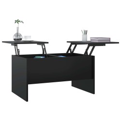 Table basse noir 80x50x42,5 cm bois d'ingénierie 626778626778