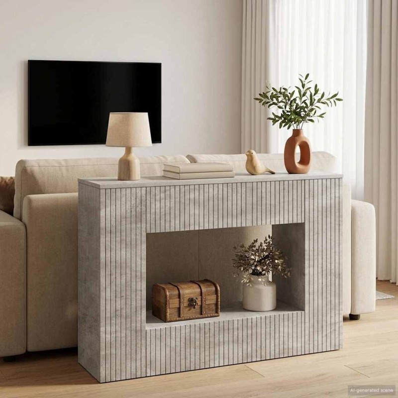 Table console Gris Béton 101 x 29 x 74 cm Bois d’ingénierie 626780626780