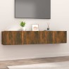 Meubles TV 2 pcs chêne fumé 80x30x30 cm bois d'ingénierie 626785626785