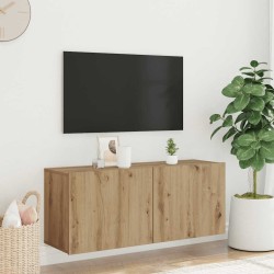 Meuble TV mural chêne artisanal 100x30x41 cm 626787626787