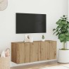 Meuble TV mural chêne artisanal 100x30x41 cm 626787626787
