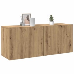 Meuble TV mural chêne artisanal 100x30x41 cm 626787626787