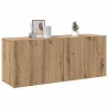 Meuble TV mural chêne artisanal 100x30x41 cm 626787626787
