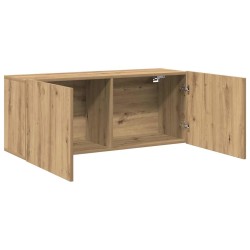 Meuble TV mural chêne artisanal 100x30x41 cm 626787626787