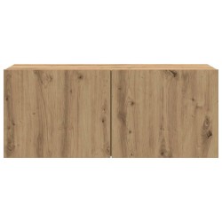 Meuble TV mural chêne artisanal 100x30x41 cm 626787626787