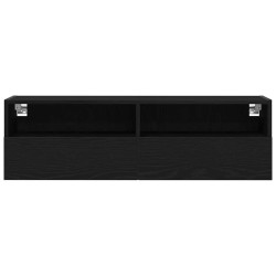 Meuble TV mural Chêne noir 100 x 30 x 30 cm Bois d'ingénierie 626788626788