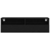 Meuble TV mural Chêne noir 100 x 30 x 30 cm Bois d'ingénierie 626788626788
