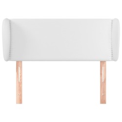 Tête de lit avec oreilles Blanc 103x23x78/88 cm Similicuir 626790626790